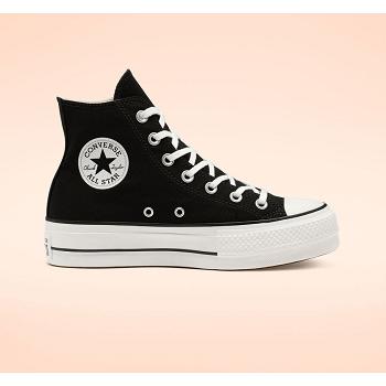 Converse Chuck Taylor All Star Platene Hi Cierne - Damske Vysoké Tenisky